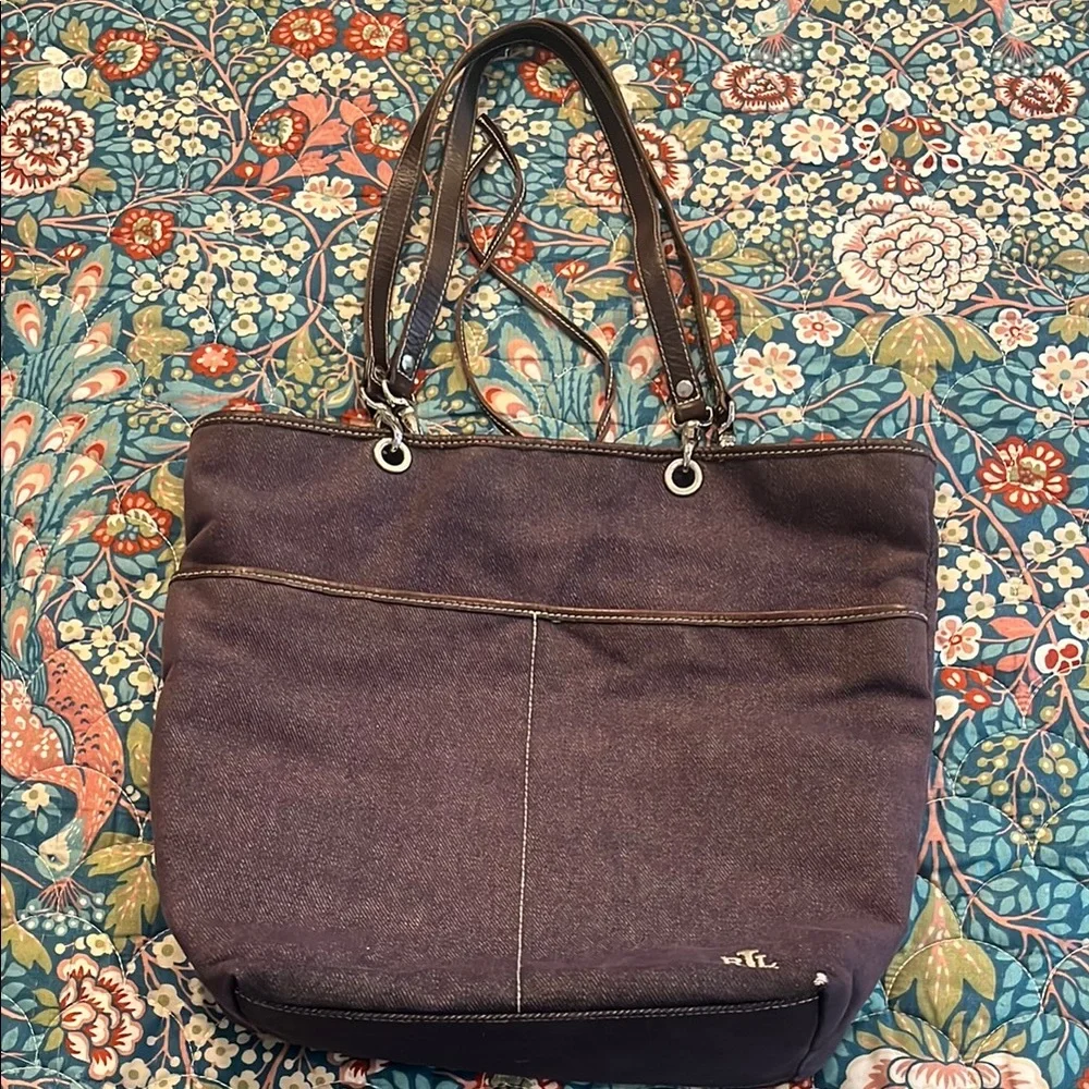 Lauren Ralph Lauren Denim Tote Bag